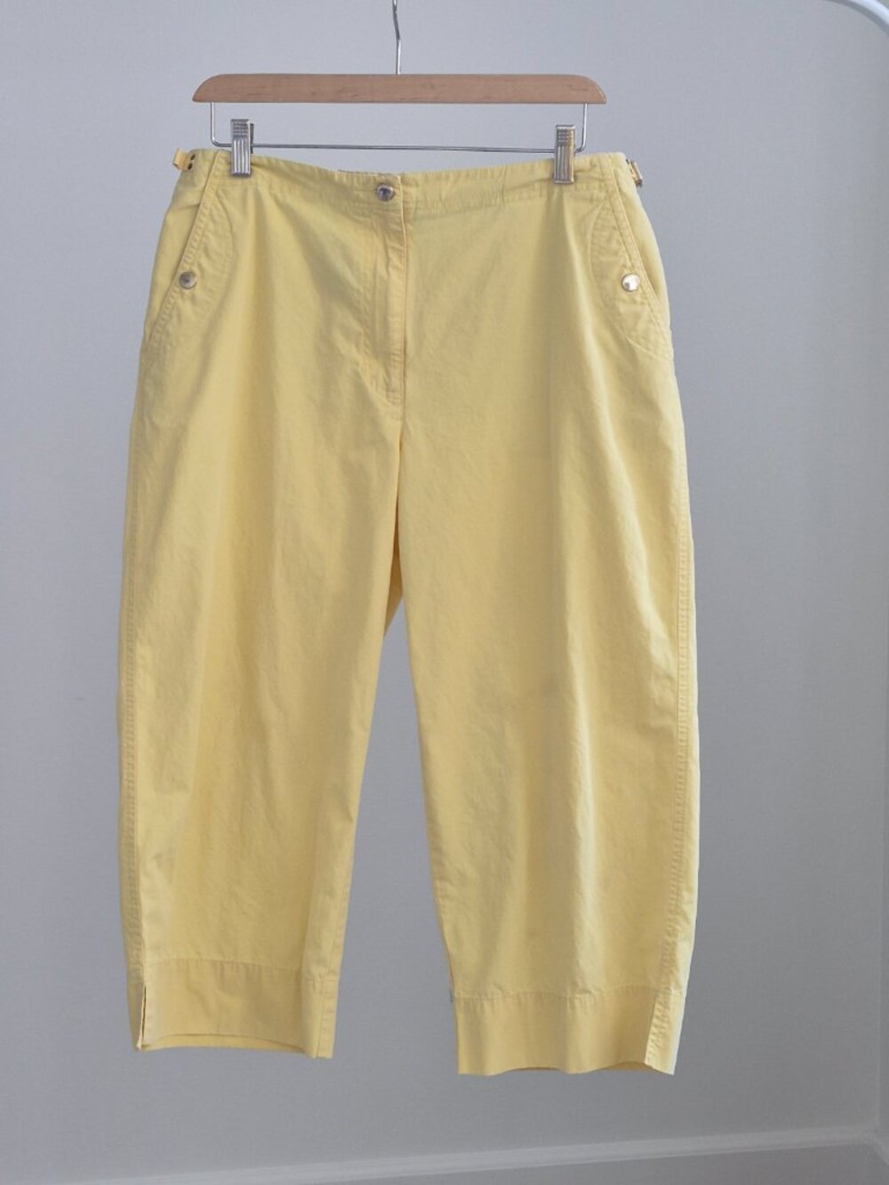 Lauren Ralph Lauren Women’s 12 Yellow Cotton Cropped Capri Pants